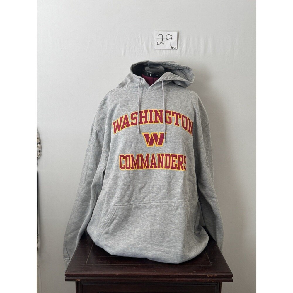 NWT Fanatics Washington Commanders Hoodie 3XLT Tall Gray NFL Pullover 3XL